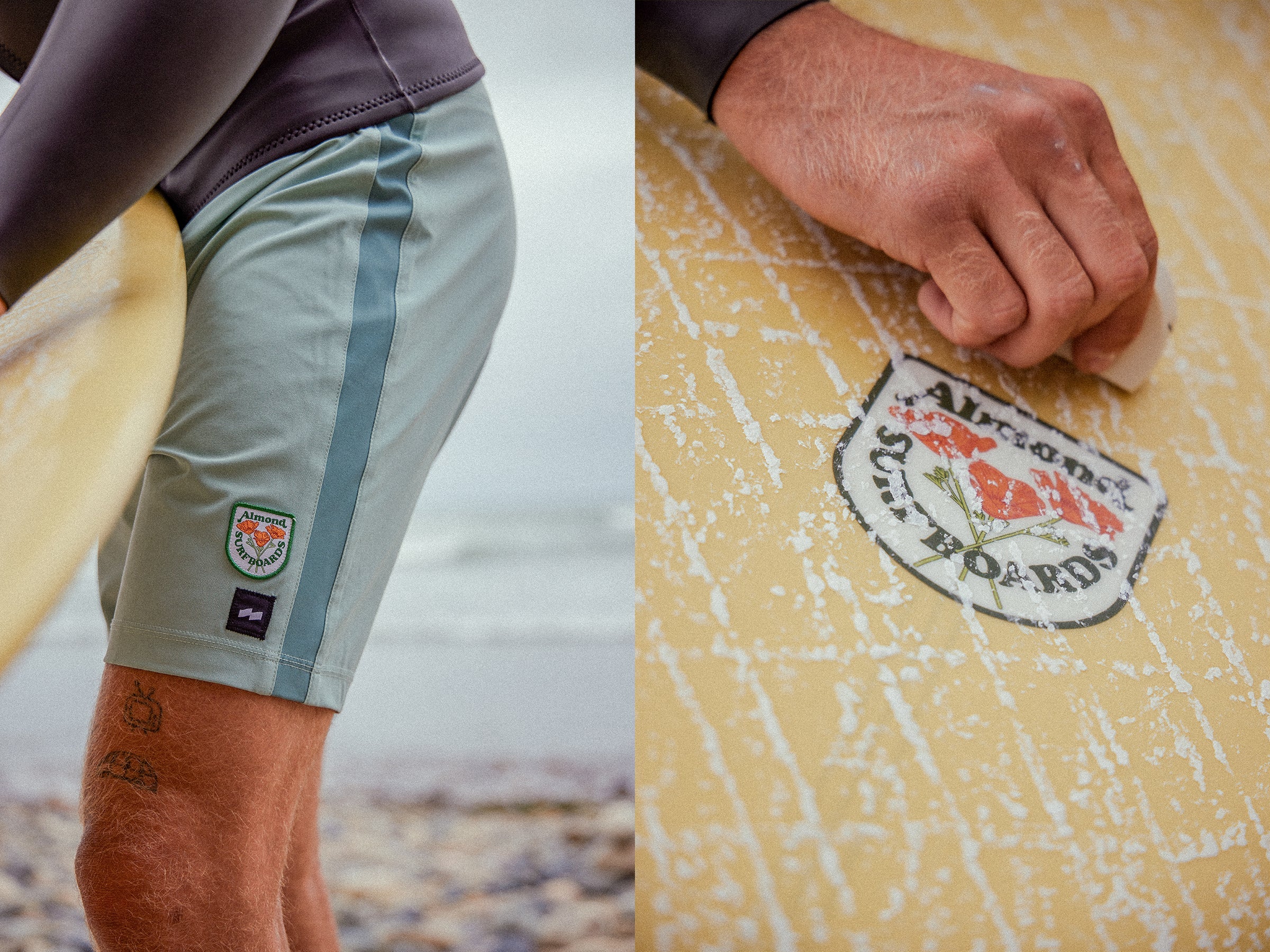 ALMOND x BANKS - Boardshort - Verde salvia