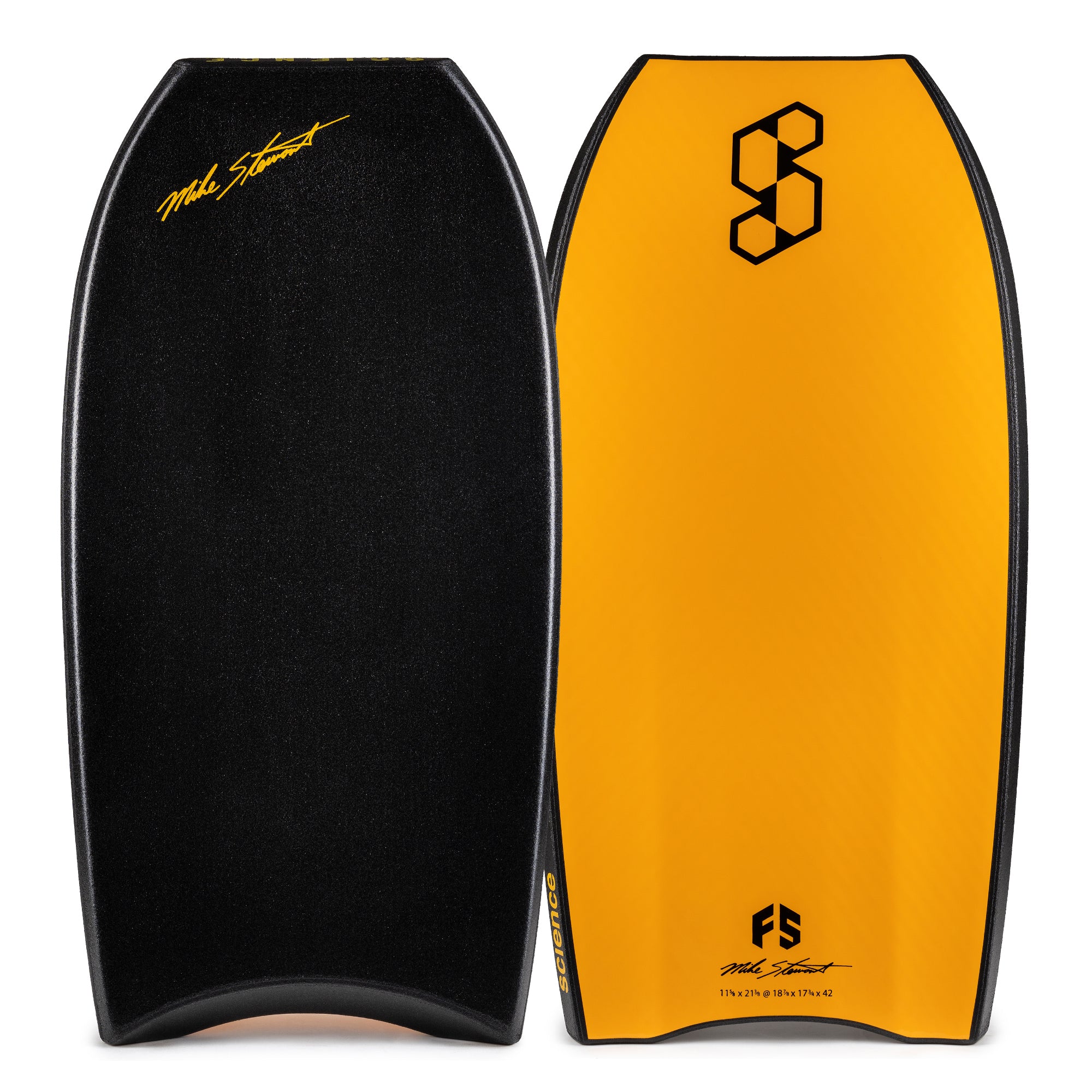 Science Bodyboard - Style Loaded F5 Quad Vent PP - Black / Tangerine