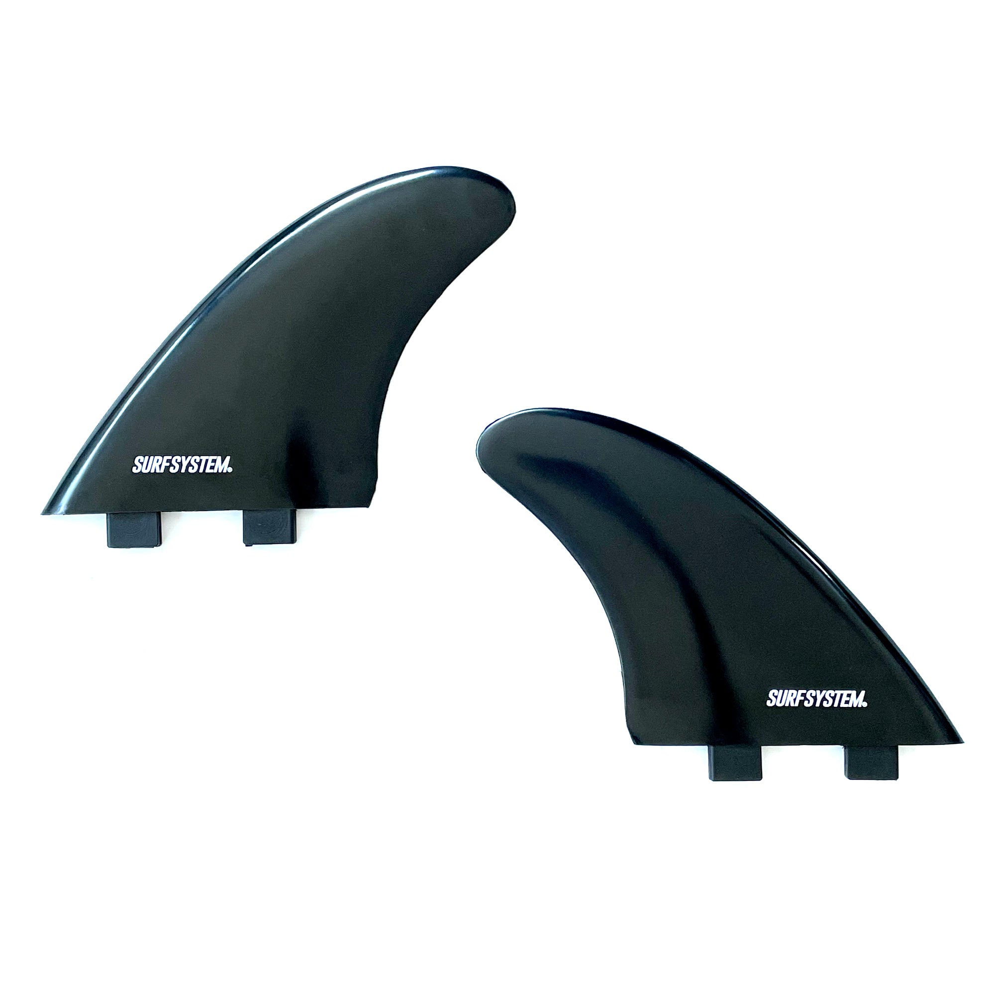 SURF SYSTEM - Twin Fin Set Composite Compatible FCS - Black