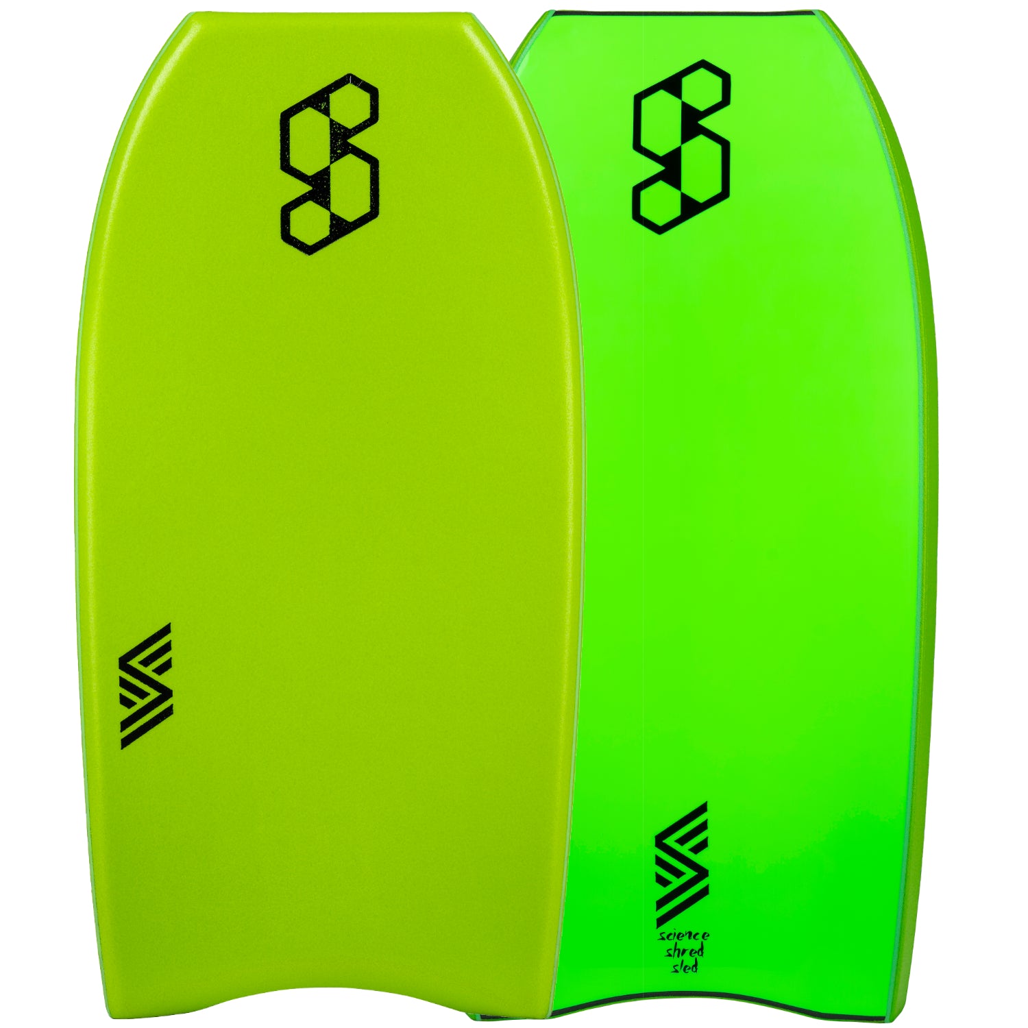 Science Bodyboard - Shred Sled Series PE - Green / Fluro Green