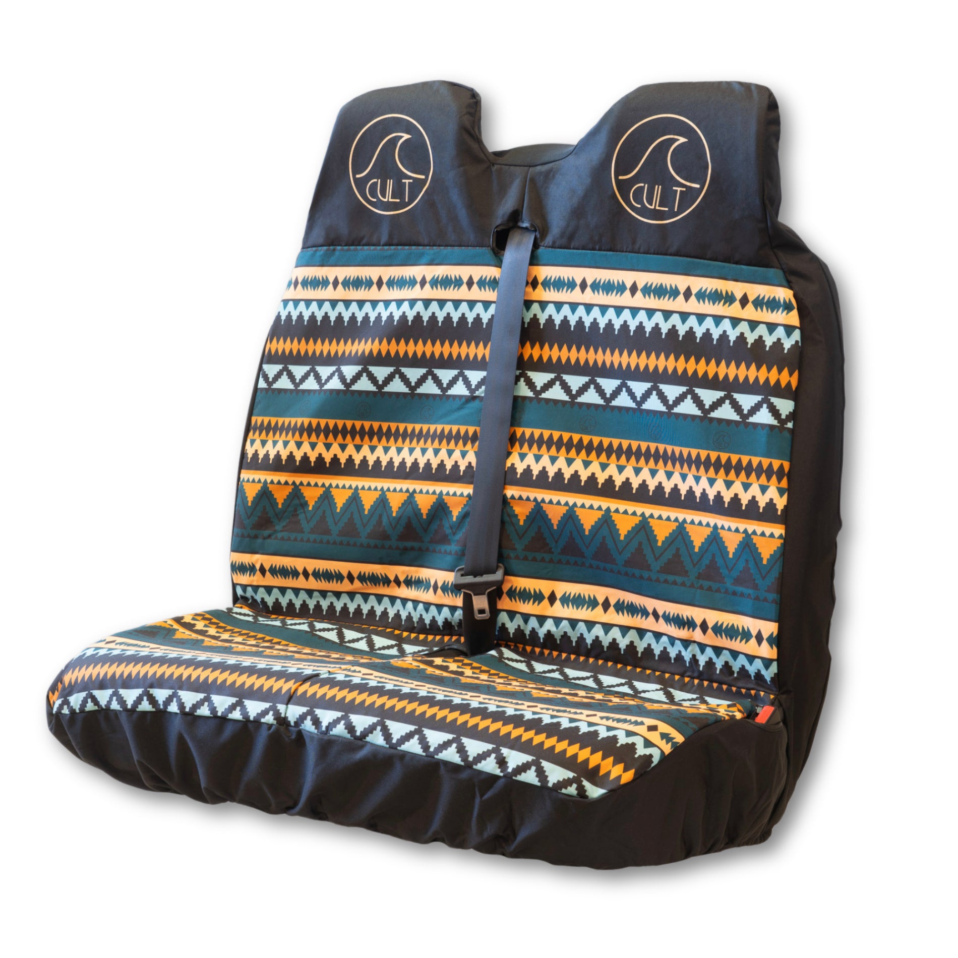 CULT - Funda para banco de furgoneta - Doble - Aztec Negro