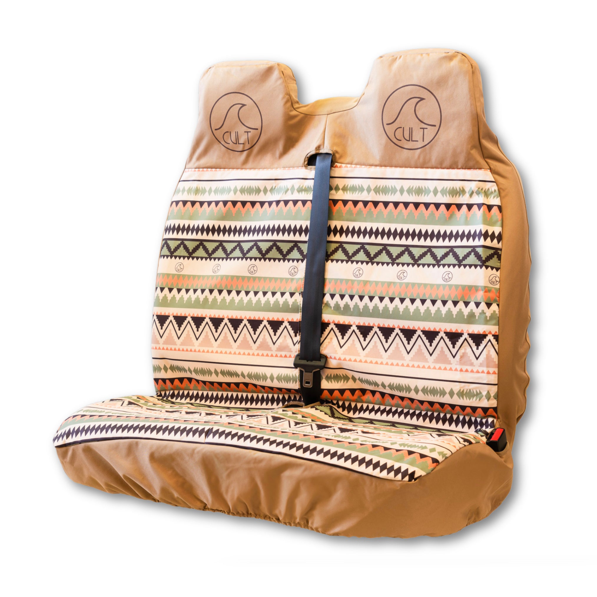 CULT - Funda para banco de furgoneta - Doble - Aztec Marron