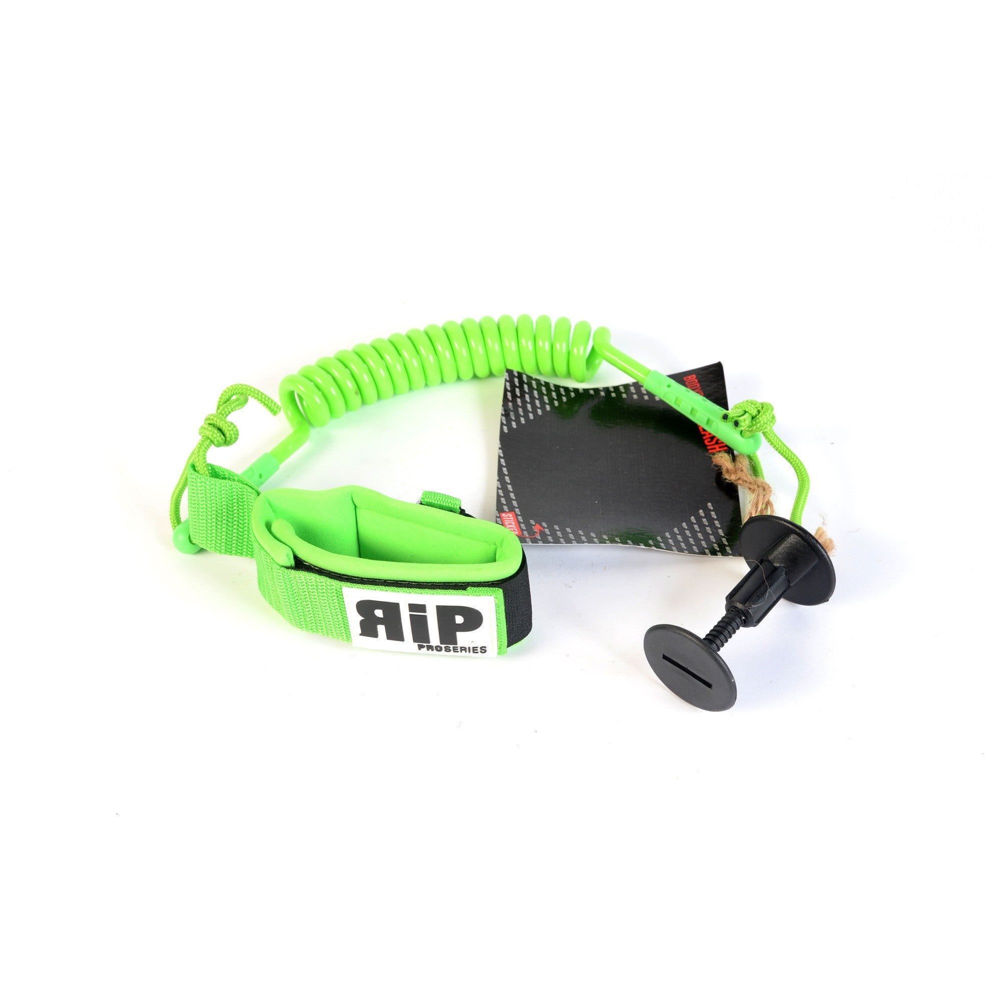 RIP - No Swivel Bodyboard Wrist Leash - Neon Green