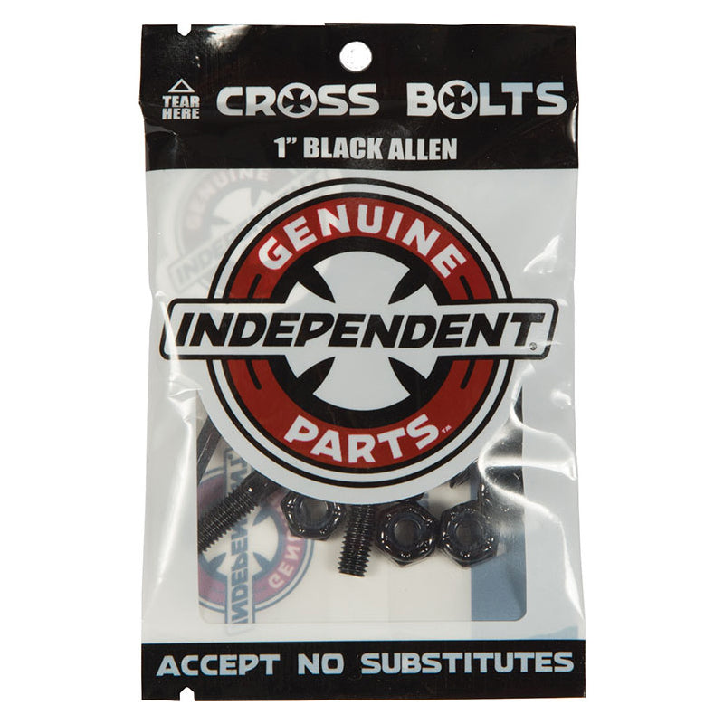 Independent - Pack of 8 screws - Allen 1 inch - Black