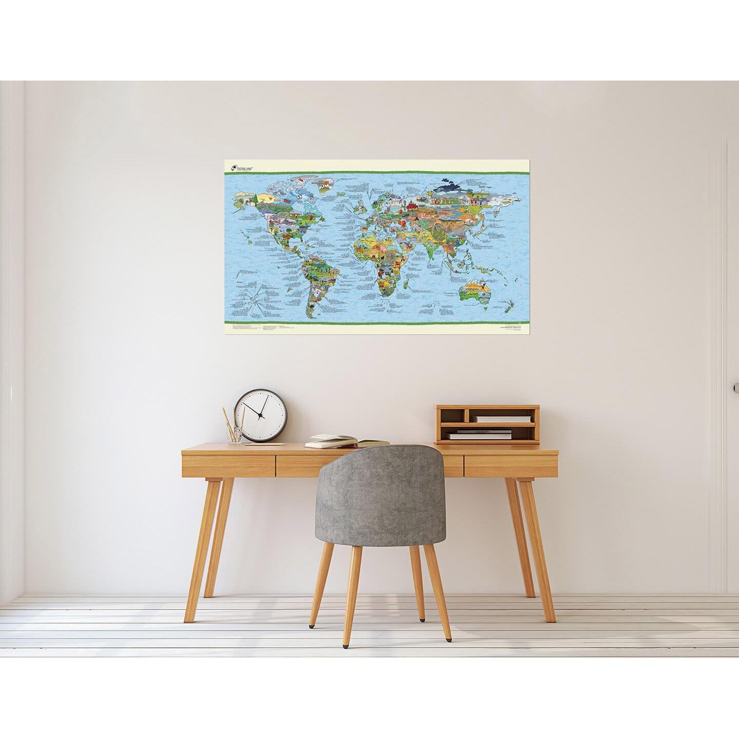 Awesome Maps - World Map Poster Football Map Re-writable