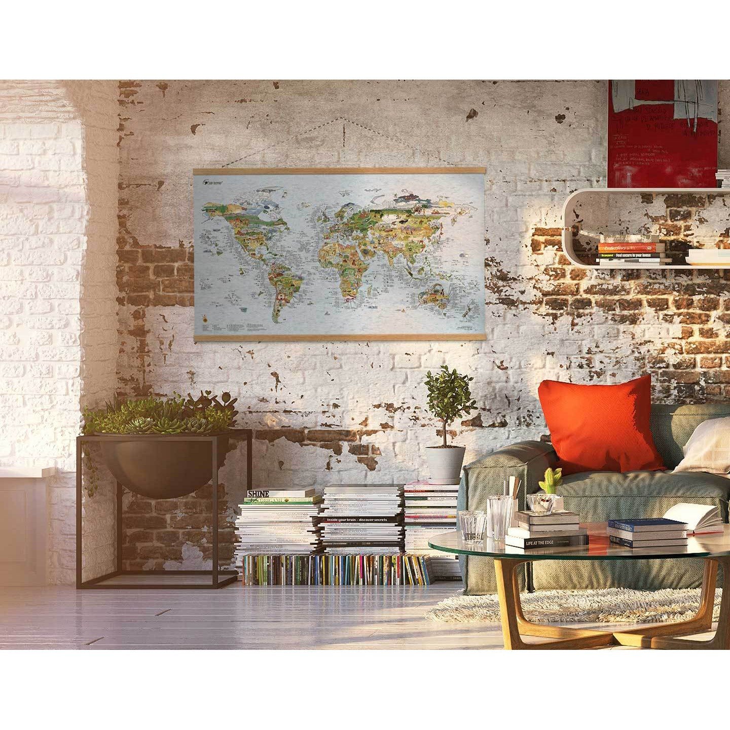 Awesome Maps - World Map Poster Hiking Map Re-writable