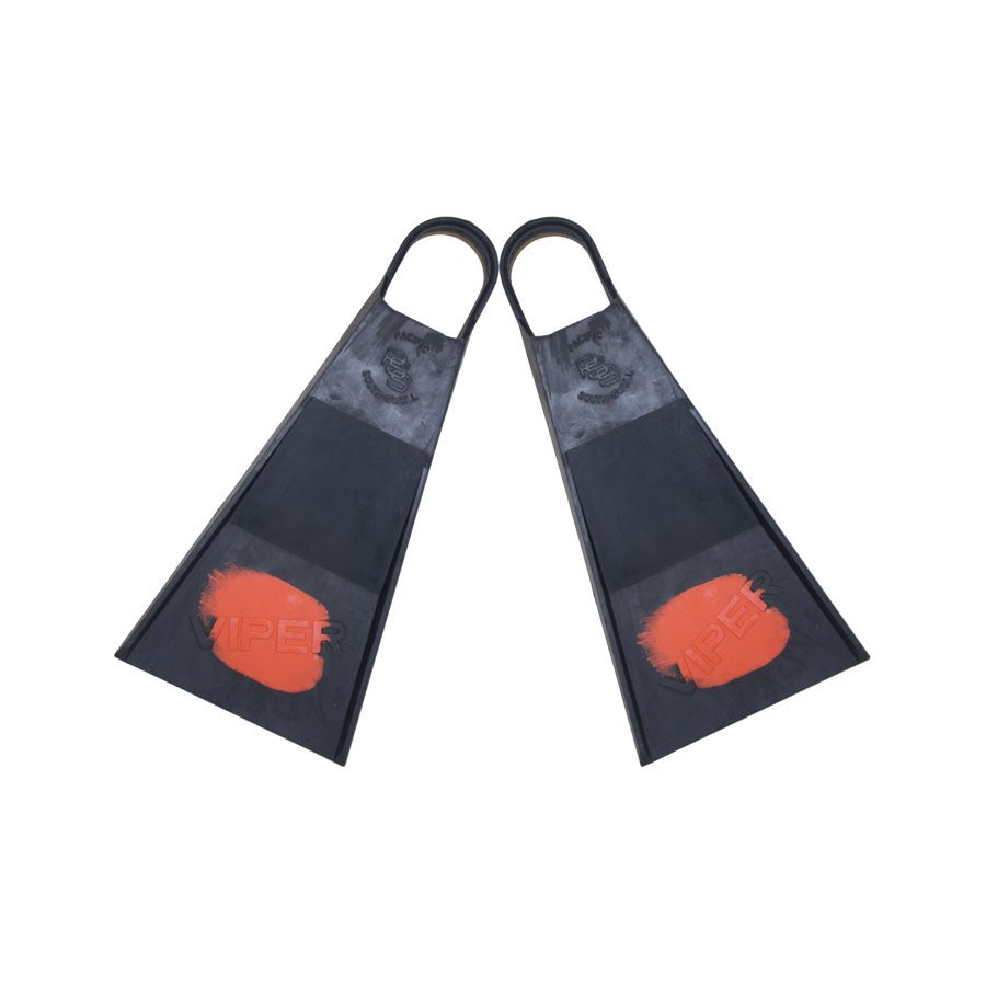 VIPER FINS V5 - Aletas de bodyboard y bodysurf - Negro / Naranja (Flex)