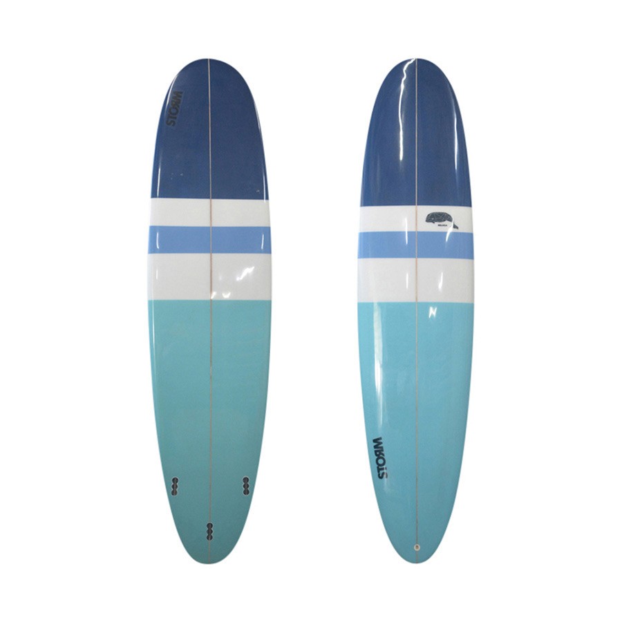 Tabla de surf STORM - Mini Malibu - 6'10 - Beluga LB4 - Cola redonda - Azul