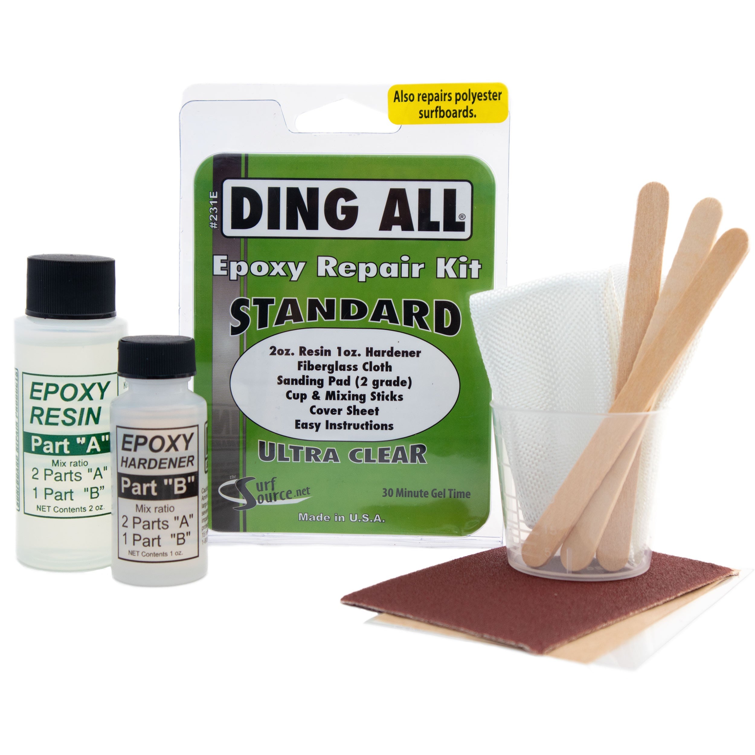 DING ALL - Kit de reparación súper epoxi (84 ml) 