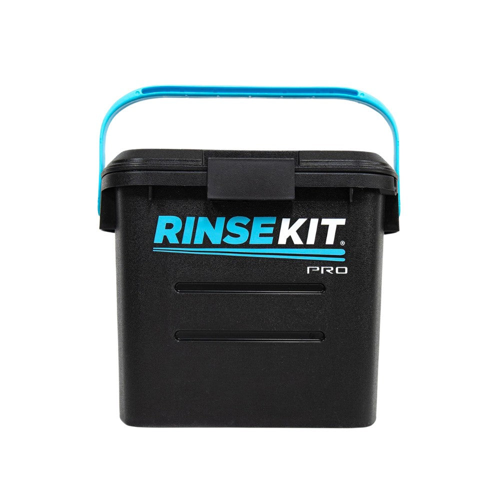 RINSEKIT PRO PACK - Ducha portátil independiente (con Batería) + Calefactor - Negro