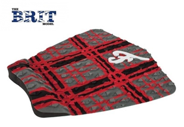 FAMOUS - Surf Traction Pad - Brit - Charcoal / Black / Red