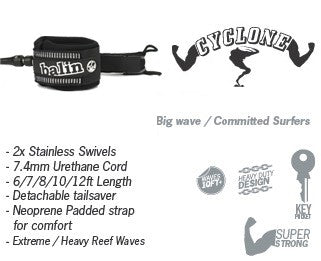 BALIN - Correa de Surf - Storm Rider Big Waves (10mm)