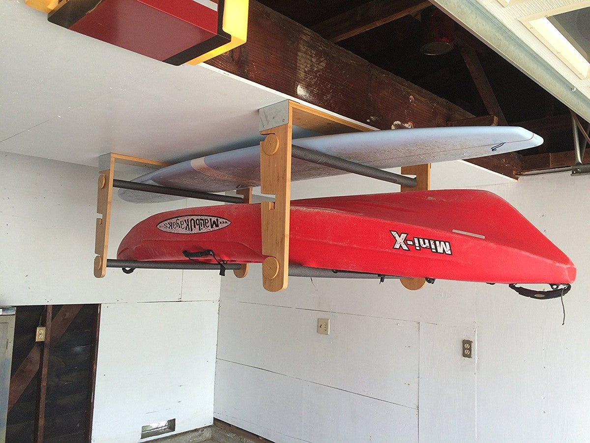 Soporte de techo modular CORSURF - Roll Rack Wood Shortboards, Longboards, SUP