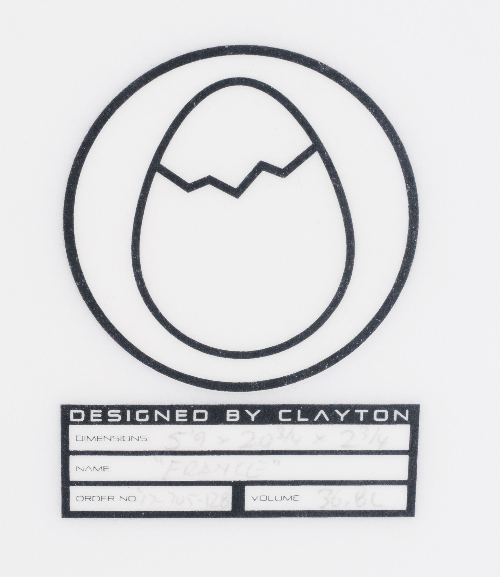 CLAYTON Surfboards Egg (5 ends) (PU) FCS