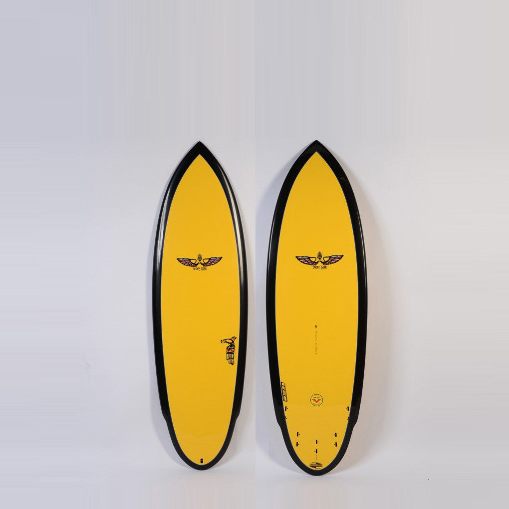 BOARDWORKS - Surfboard Von Sol Shadow yellow / black (epoxy)