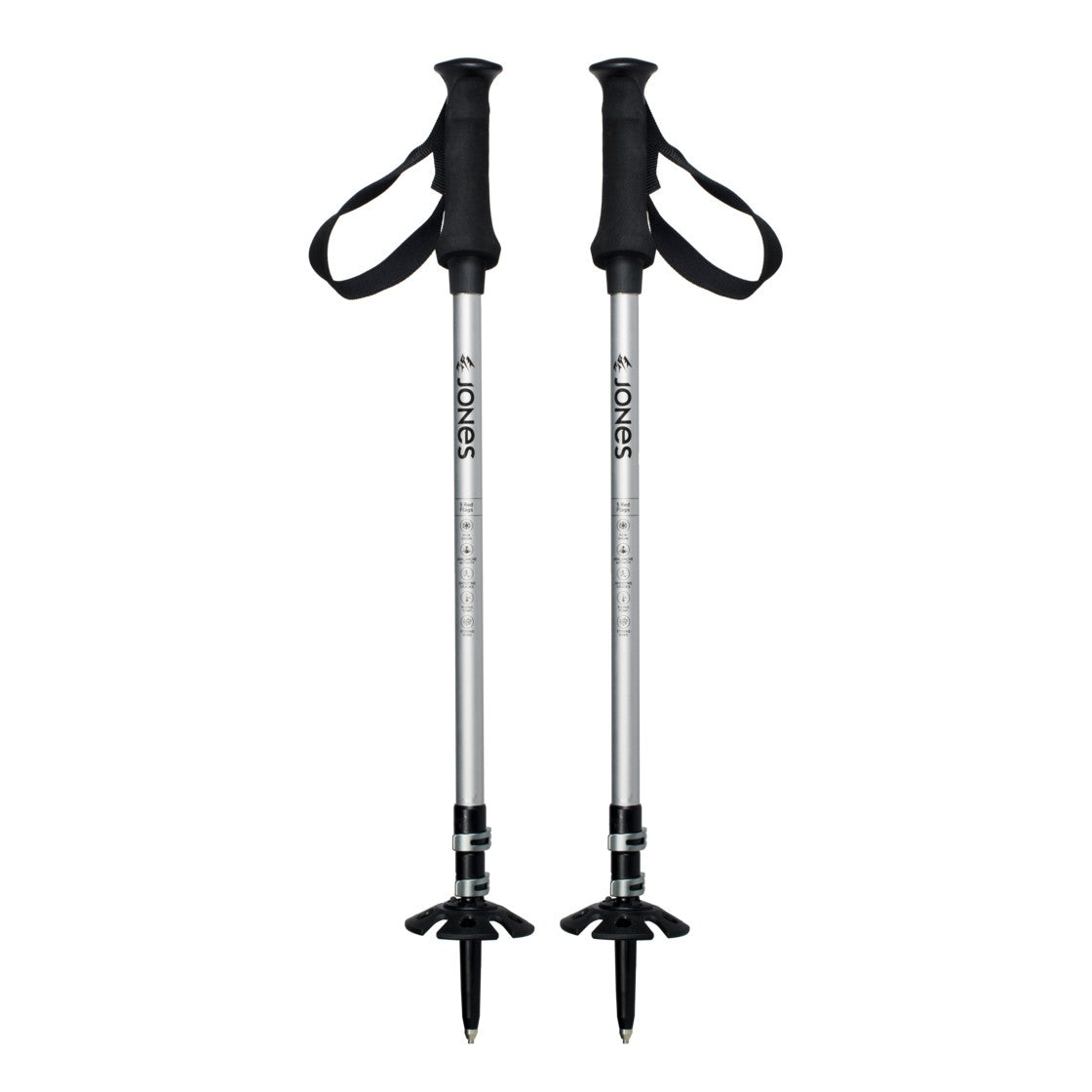 Bastones Telescópicos JONES Explorer Poles - Plata