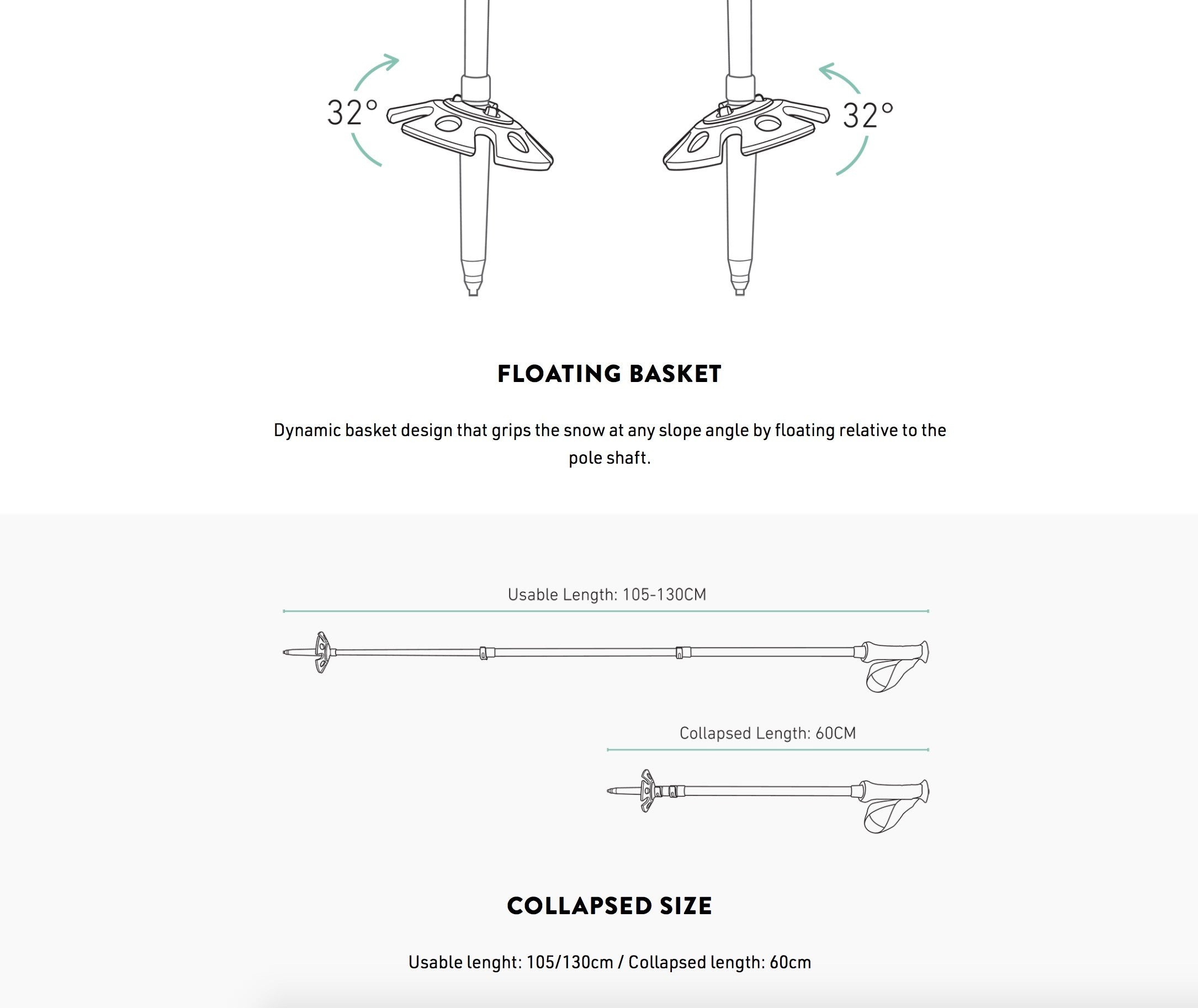 Bastones Telescópicos JONES Explorer Poles - Plata